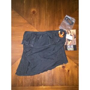 Carol Wior Slimsuit Halter Top Swimsuit Top Only Women's Size 8 Black